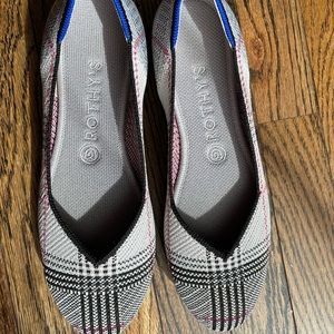 Grey stripe Rothys, size 9